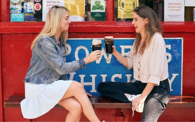 Pints of Guinness at the Temple Bar Pub in Temple Bar, Dublin City.