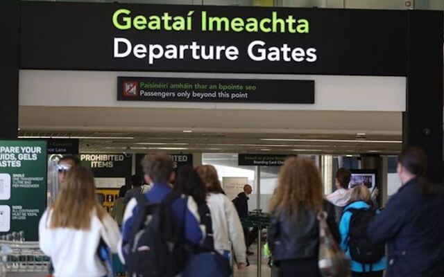 Dublin Airport departure gates.
