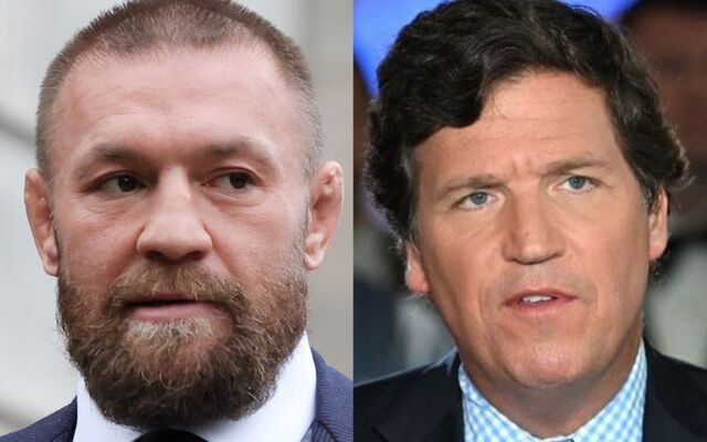 Conor McGregor (L) and Tucker Carlson (R).