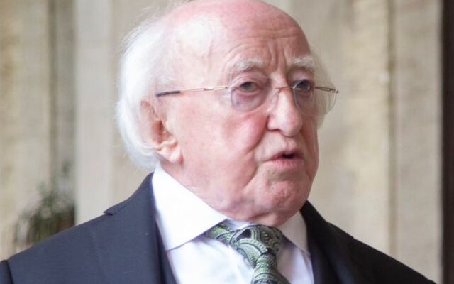 April 26, 2025: President of Ireland Michael D. Higgins speaking to the media at the Irish College of Rome after attending the funeral for Pope Francis.