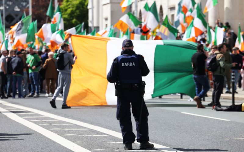 Taoiseach Micheál Martin criticises Dublin protesters and "narrow nationalism"