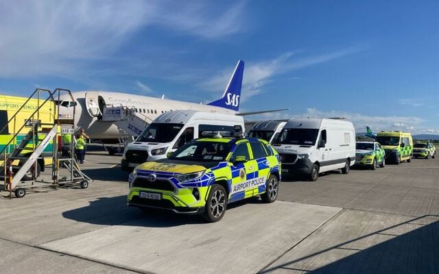 Dublin Airport shared this photo of the scene of the arrival of the group.