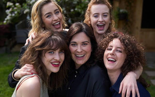 Louisa Harland, Caroline Menton, Danielle Galligan, Máiréad Tyers, and Stefanie Preissner as the Walsh sisters in RTÉ\'s upcoming series.