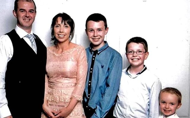 The Hawe family: Alan, Clodagh, Niall, Liam and Ryan.