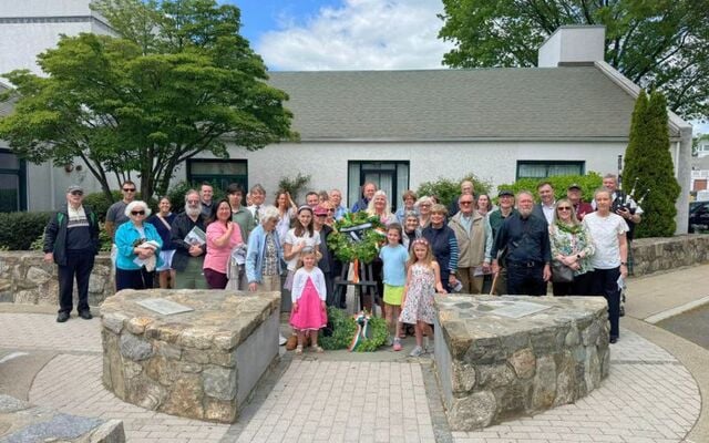 May 18, 2025: Attendees at the 2nd Annual Irish Famine Commemoration Day Ceremony at the Gaelic American Club in Fairfield, CT.