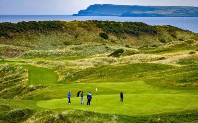 16th hole at Royal Portrush Golf Course in Co Antrim, Northern Ireland,