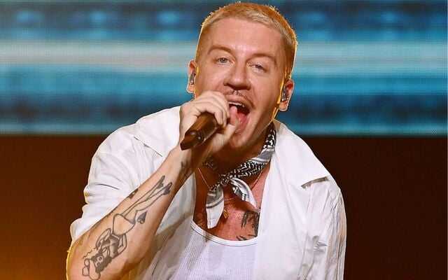 Irish American rapper Macklemore performing in Australia in 2024.