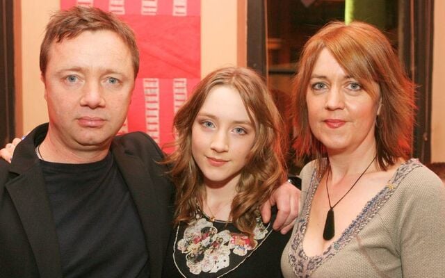 January 26, 2009: Paul Ronan, Saoirse Ronan, and Monica Brennan at the launch of the Jameson Dublin International Film Festival.