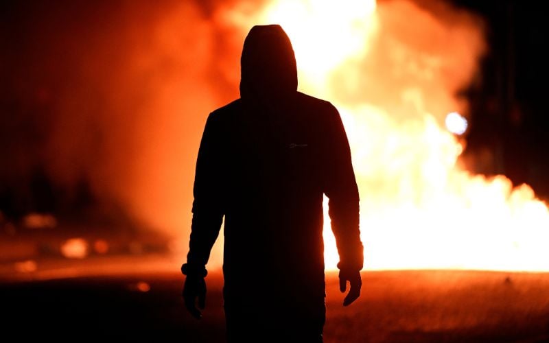 "Masked thugs" attack leisure centre during third night of unrest in Northern Ireland