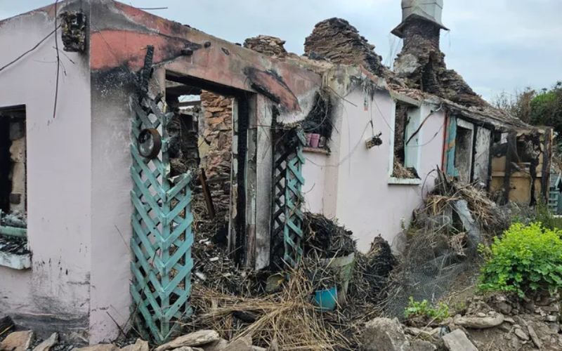 Cork woman's thatched cottage home destroyed in fire - GoFundMe launched