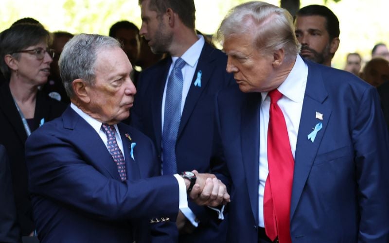 Billionaire Michael Bloomberg tells Dublin crowd of the two sides to Donald Trump