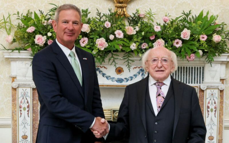 "Welcome to the neighborhood" - New US Ambassador to Ireland assumes duties in Dublin