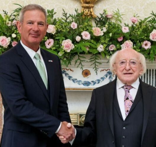 "Welcome to the neighborhood" - New US Ambassador to Ireland assumes duties in Dublin