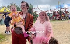 Irish Mum’s Glastonbury wedding is going viral with her kids "asking for snacks mid-ceremony"