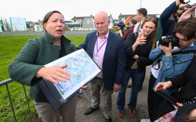 July 7, 2025: ODAIT’s Senior Forensic Consultant Dr. Niamh McCullagh speaks to the media at the site of the excavation of the former Mother and Baby Institution in Tuam, Co Galway.