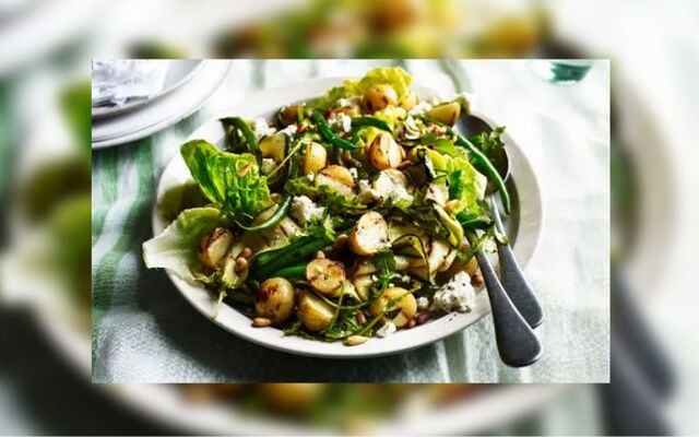 Courgette and potato salad.