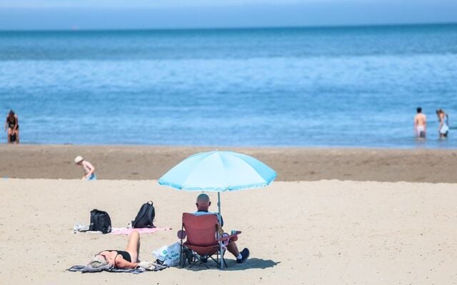 July 10, 2025: Scenes at Burrow Beach in Dublin as another hot spell rolls in for Ireland this summer.