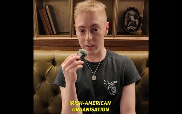 Irish history expert Davy Holden gives an overview of the Irish-American Athletic Club in Sunnyside, Queens.
