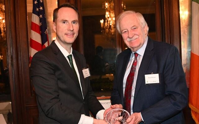 Irish Studio Chair Liam Lynch and the Legal Elite Awards 2024 keynote speaker, Bruce Morrison.