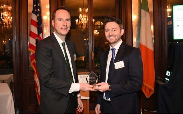 Chair of Irish Studio, Liam Lynch and Legal Elite Awardee in 2024, New York lawyer, Darren Moore.