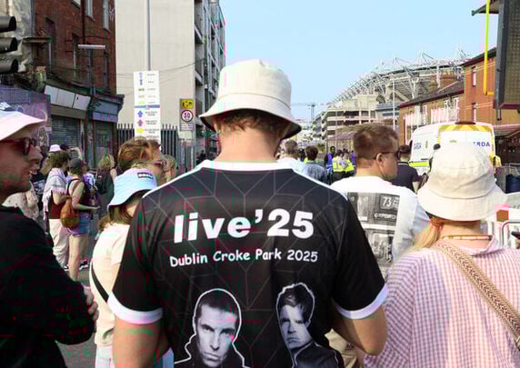 Oasis fans in Dublin soaked up the atmosphere outside Croke Park even if they didn\'t have a ticket.