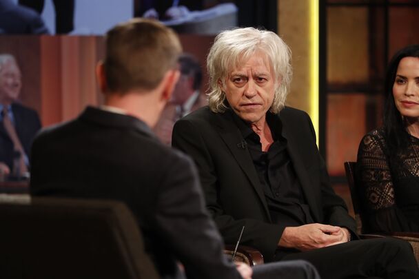 Bob Geldof on the \"Late Late Show\".