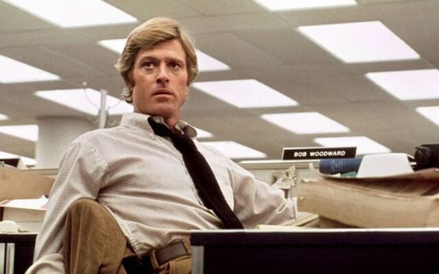 Robert Redford in \"All the President\'s Men\" (1978).
