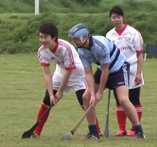WATCH: Irish and Japense culture mix at this hurling match in Ballymun