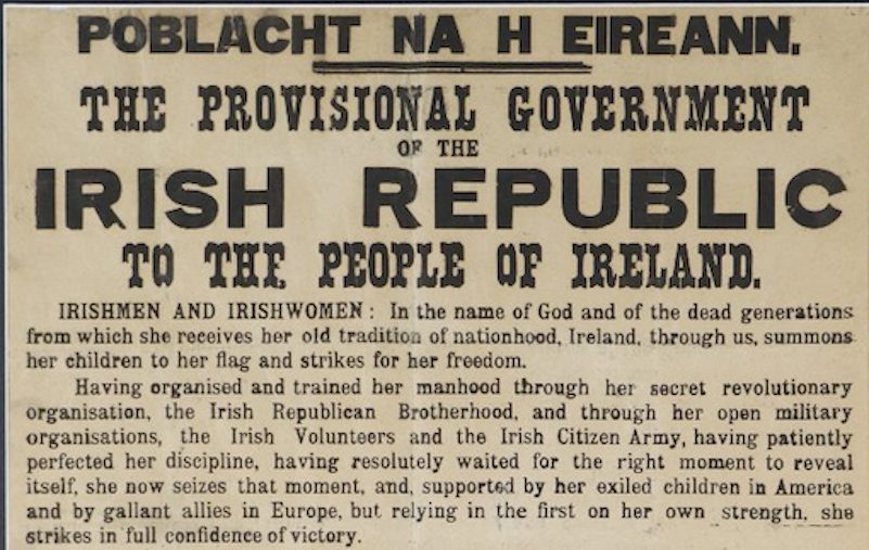 Original copy of 1916 Proclamation among rare items at Irish auction