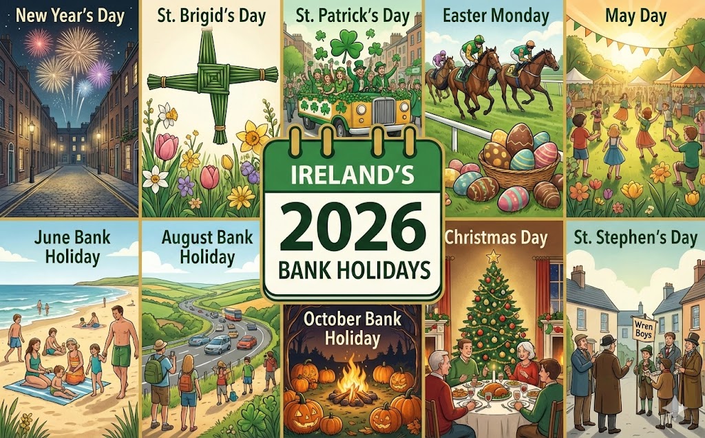 What are the bank holidays in Ireland for 2026?