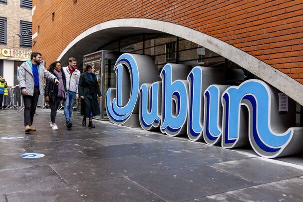 Strolling through Dublin City.