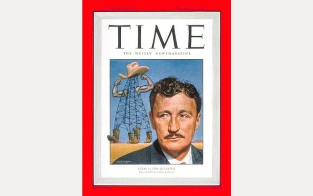 Time Magazine front cover featuring Glenn McCarthy.