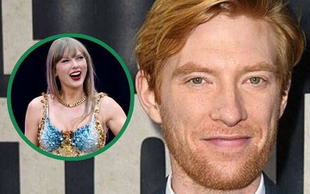 Taylor Swift and Domhnall Gleeson.