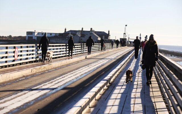 A frosty morning on the Wooden Bridge in Clontarf, Dublin.