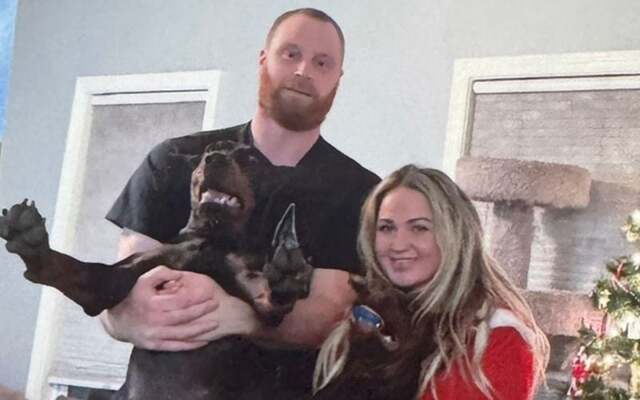 Seamus Culleton and his wife, Tiffany Smith.