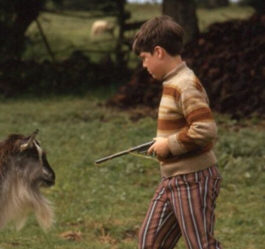 Kieran settles the score with our grandmother's goat in Roscommon