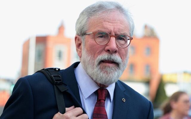 Gerry Adams, pictured here in Dublin in April 2025.