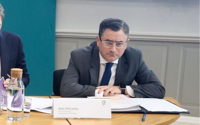 John McCarthy, Chief Economist in the Department of Finance.