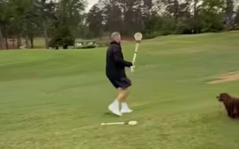 WATCH: Shane Lowry's hurling break at Augusta piques Irish sport fan Jason Kelce's interest