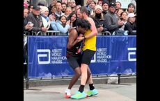 WATCH: Co Down runner misses PB to help fallen competitor at Boston Marathon