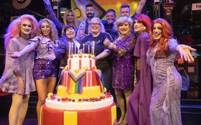 The George, Dublin, celebrates its 40th birthday: Victoria Secret, Davina Divine, DJ Ruth, Mizza, Phill T Gorgeous, DJ Karen, Conor Behan, Dolly, DJ Stephen Dowling, Veda, and Shirley Temple Bar.
