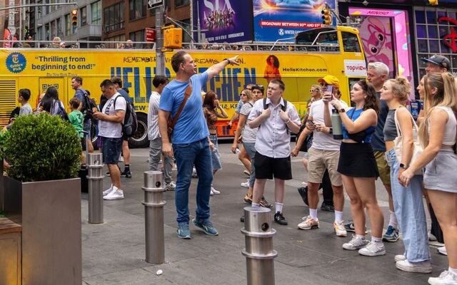 Earl Holman, founder of Forty Thieves Tours, on the streets of New York.