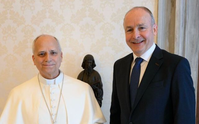 May 22, 2026: Pope Leo XIV and Taoiseach Micheál Martin.