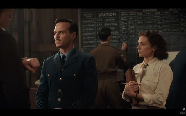 Irish actors Andrew Scott and Kerry Condon star in the upcoming World War II drama, \"Pressure.\"