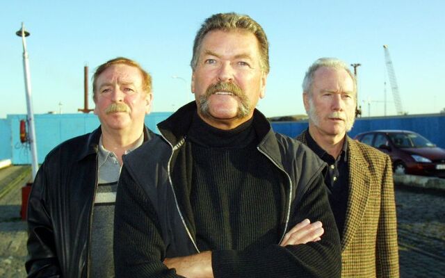 The Wolfe Tones: Brian Warfield, Tommy Byrne and Noel Nagle photographed in 2001.