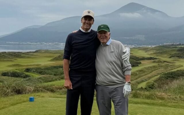 Tom Brady and his father in Ireland.