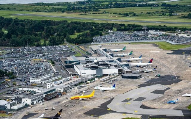 An aerial shot of Shannon Airport in County Clare.