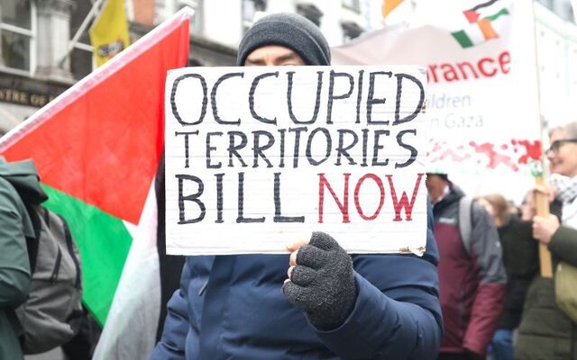January 24, 2026: Protesters march through Dublin as part of a nationwide weekend of demonstrations organised by the Ireland-Palestine Solidarity Campaign (IPSC). 
