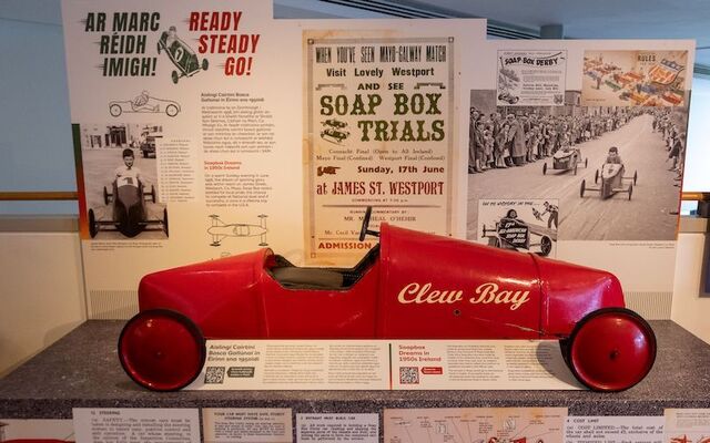 Soap Box car which is on display now at the National Museum of Ireland, Turlough Park, Co. Mayo.