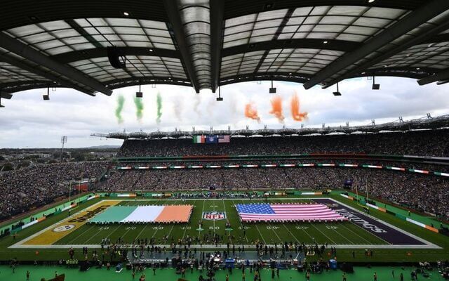 September 28, 2025: The Pittsburgh Steelers and the Minnesota Vikings play in Ireland\'s first-ever regular season game at Dublin\'s Croke Park. 